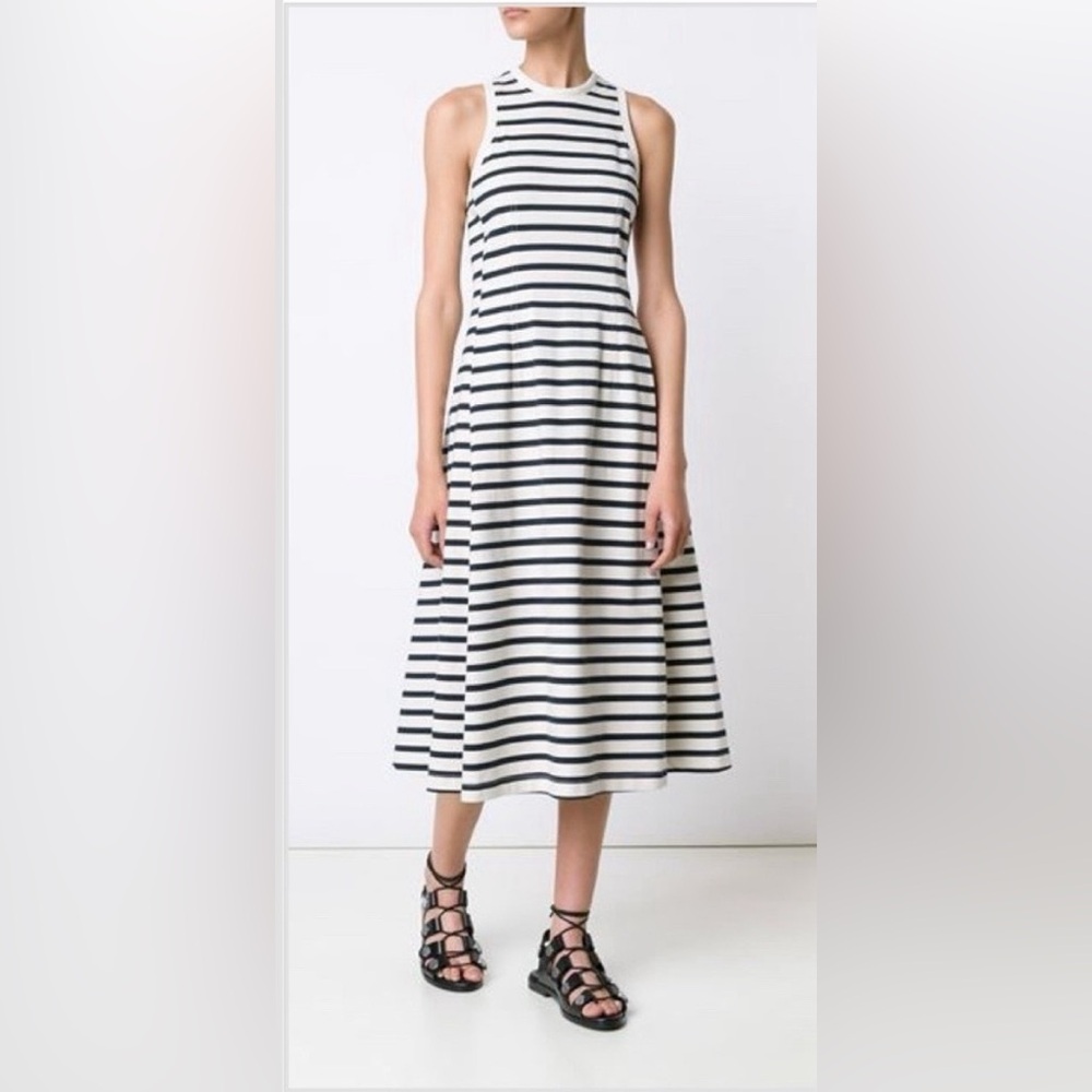 T by Alexander Wang striped racerback midi dress - medium